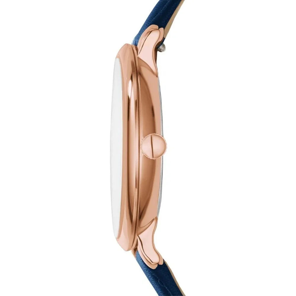 Women's Blue Jacqueline Quartz Stainless Steel Three Hand Bracelet Watch